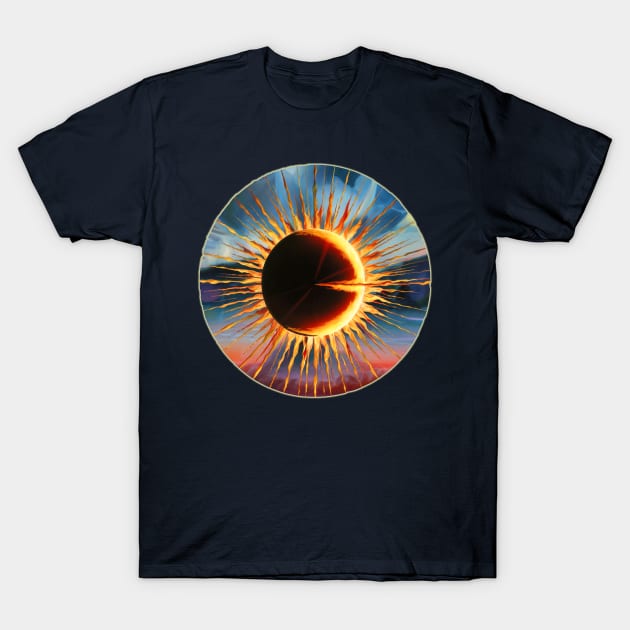 Eclipse 2024 Total Solar Eclipse T-Shirt by tamdevo1